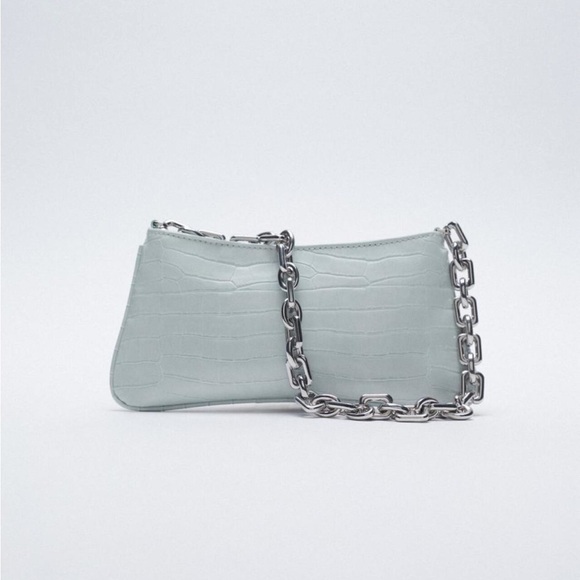 ZARA Chain Strap Animal Embossed Shoulder Bag BNWT - Picture 5 of 7